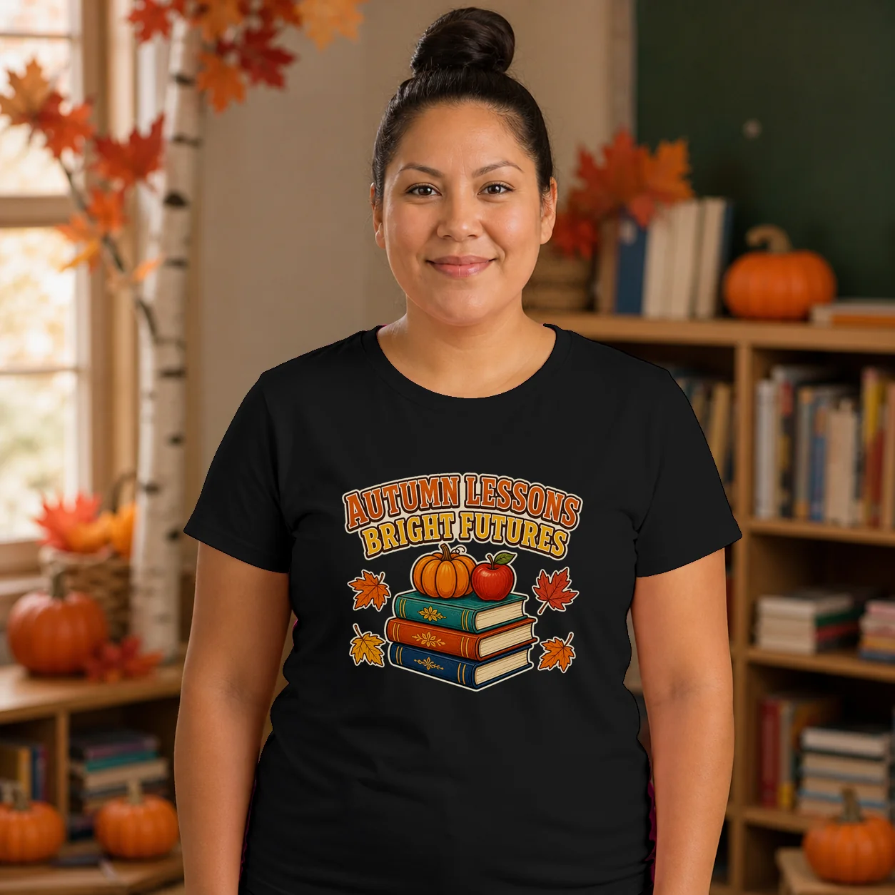 Autumn Lessons Bright Futures Teacher T-Shirt