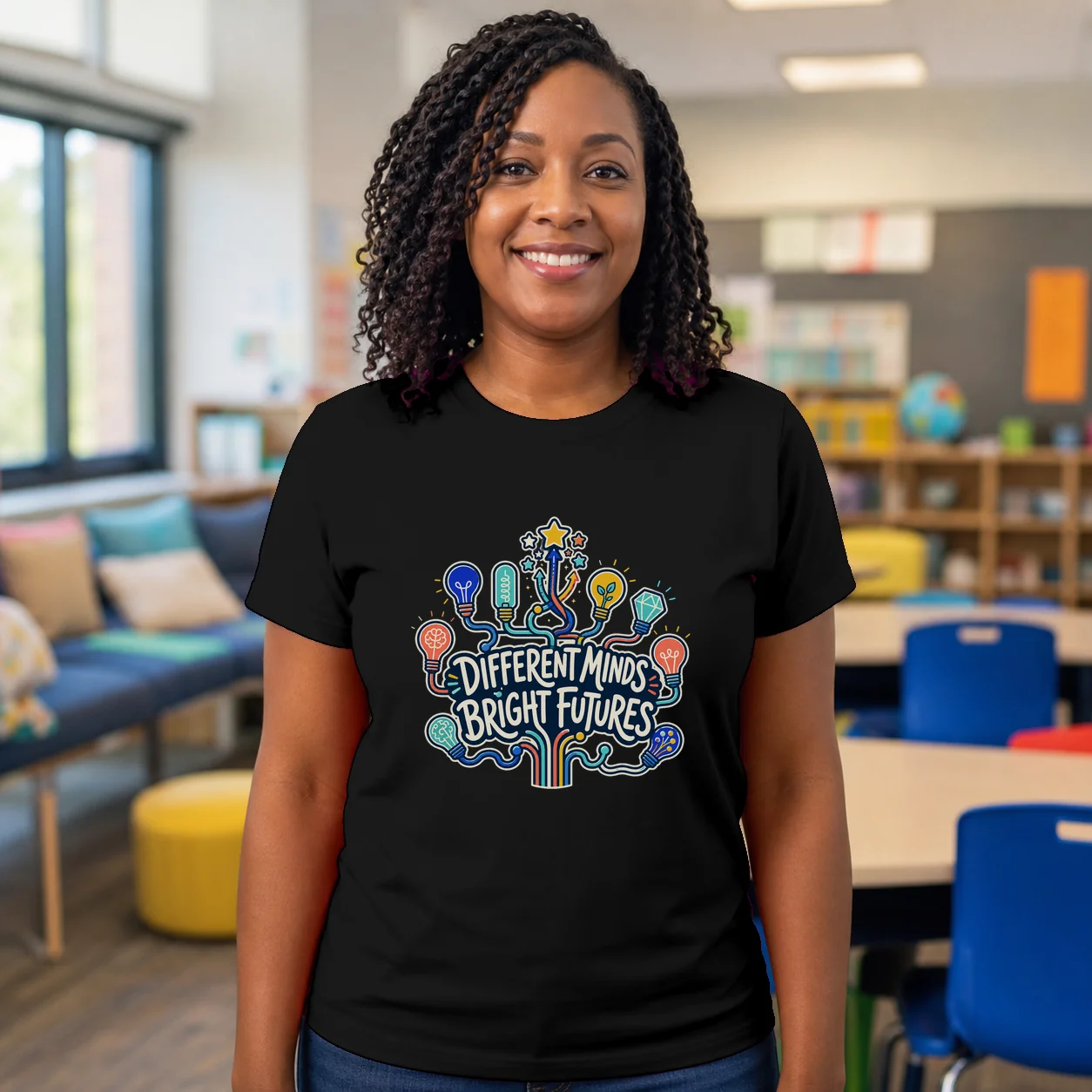 Different Minds Bright Futures Teacher T-Shirt
