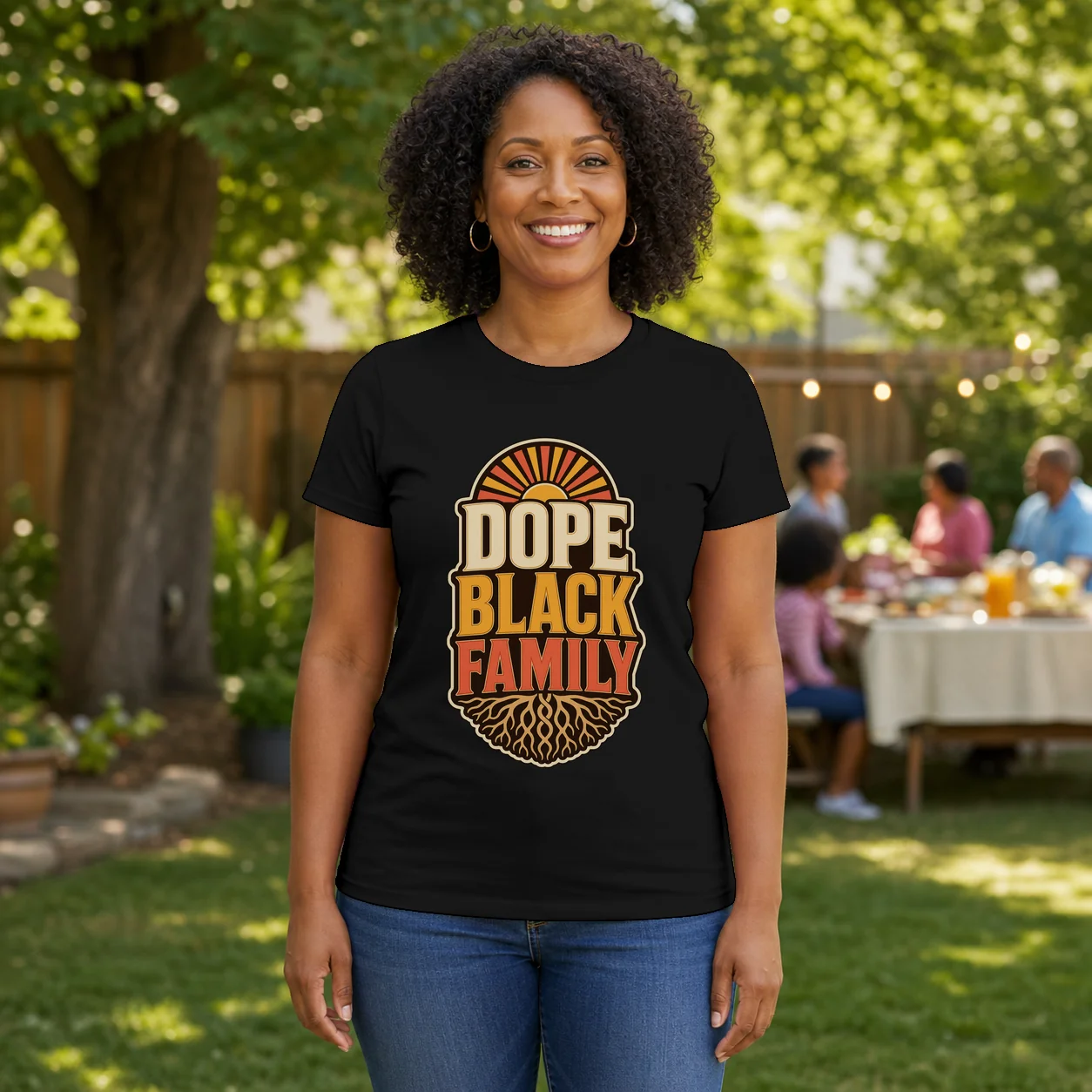 Dope Black Family Pride T-Shirt for Women