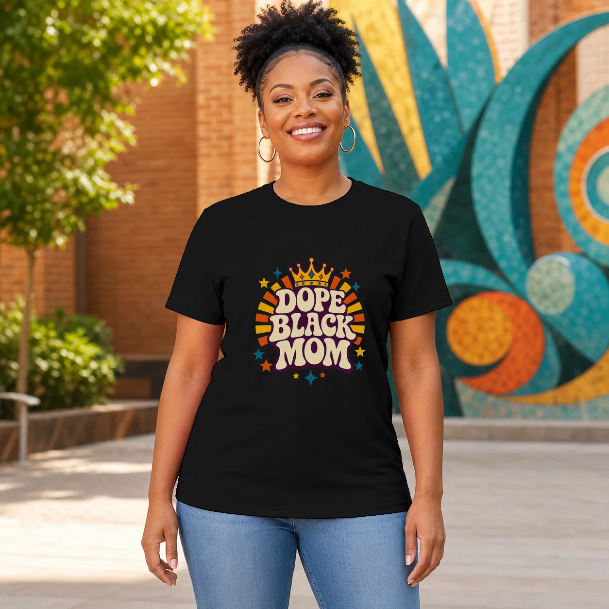 Dope Black Mom Graphic T-Shirt