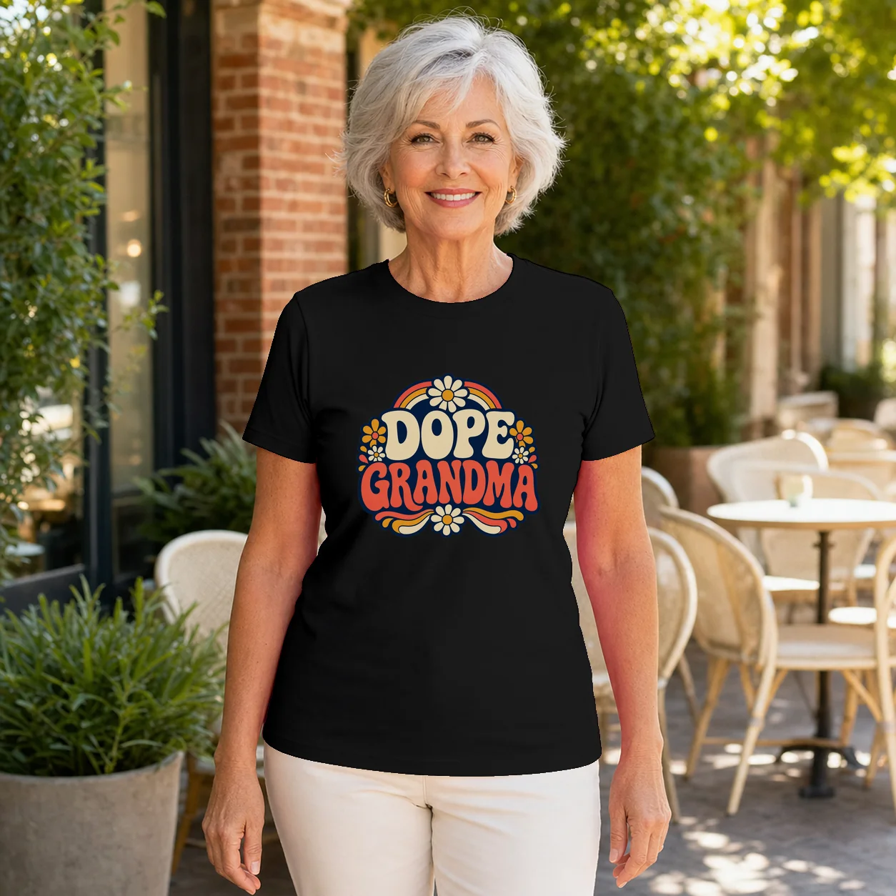Dope Grandma Retro Graphic T-Shirt