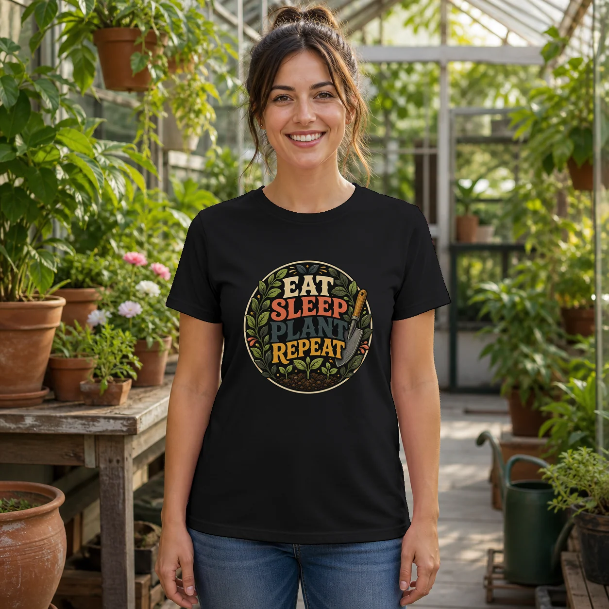 Eat Sleep Plant Repeat Gardening T-Shirt