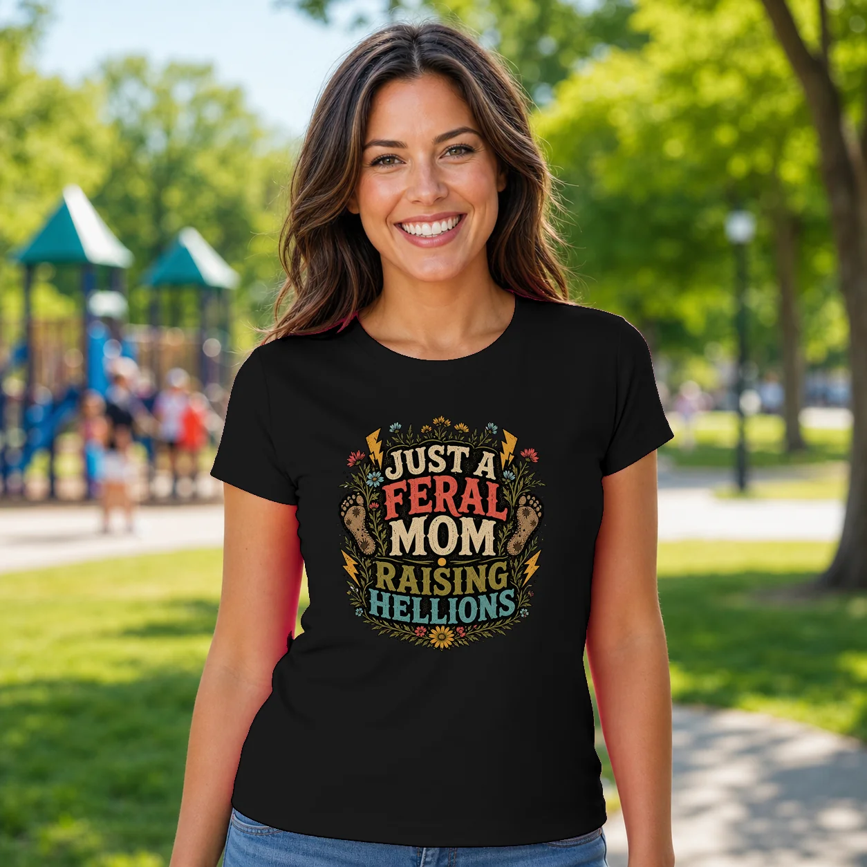 Feral Mom Raising Hellions T-Shirt