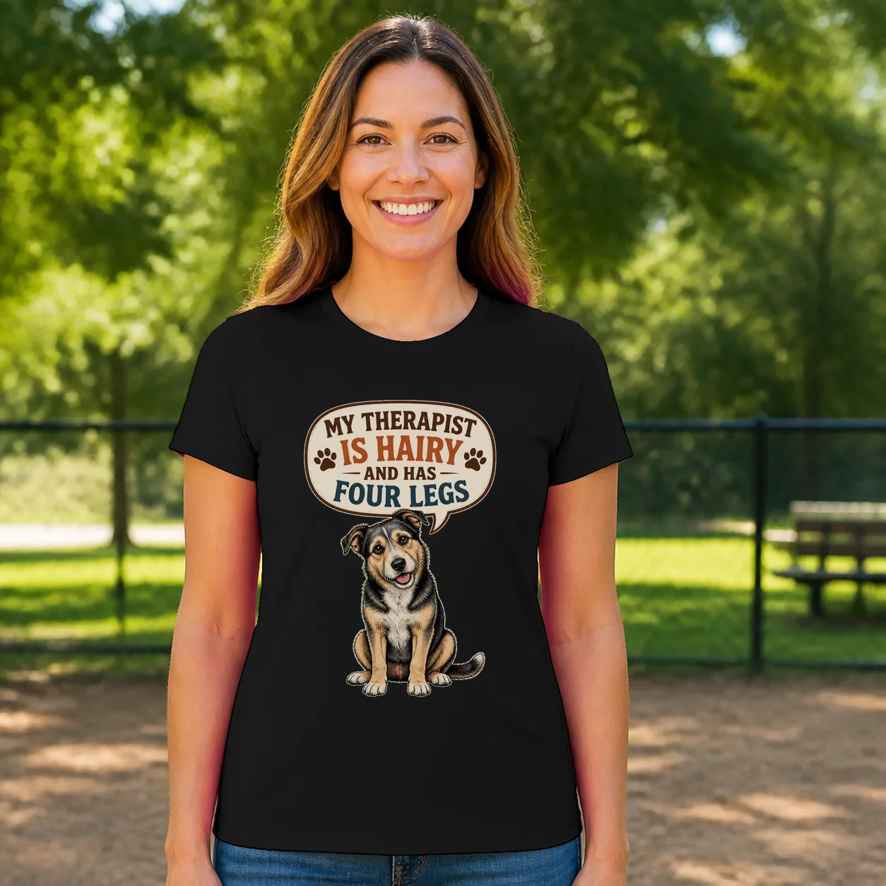 Four-Legged Therapist Dog Lover T-Shirt
