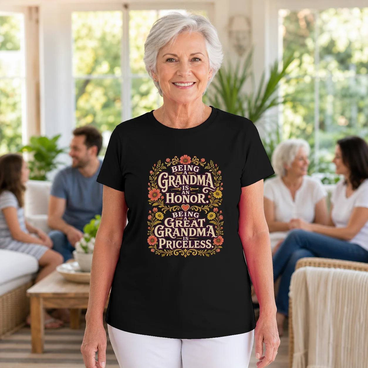 Being a Grandma Is an Honor Great Grandma T-Shirt