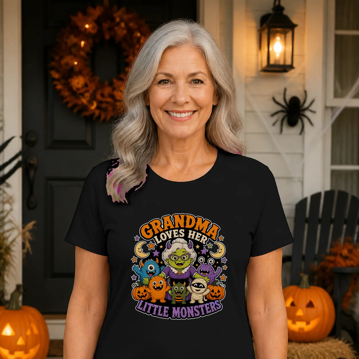 Grandma Loves Her Little Monsters Halloween T-Shirt