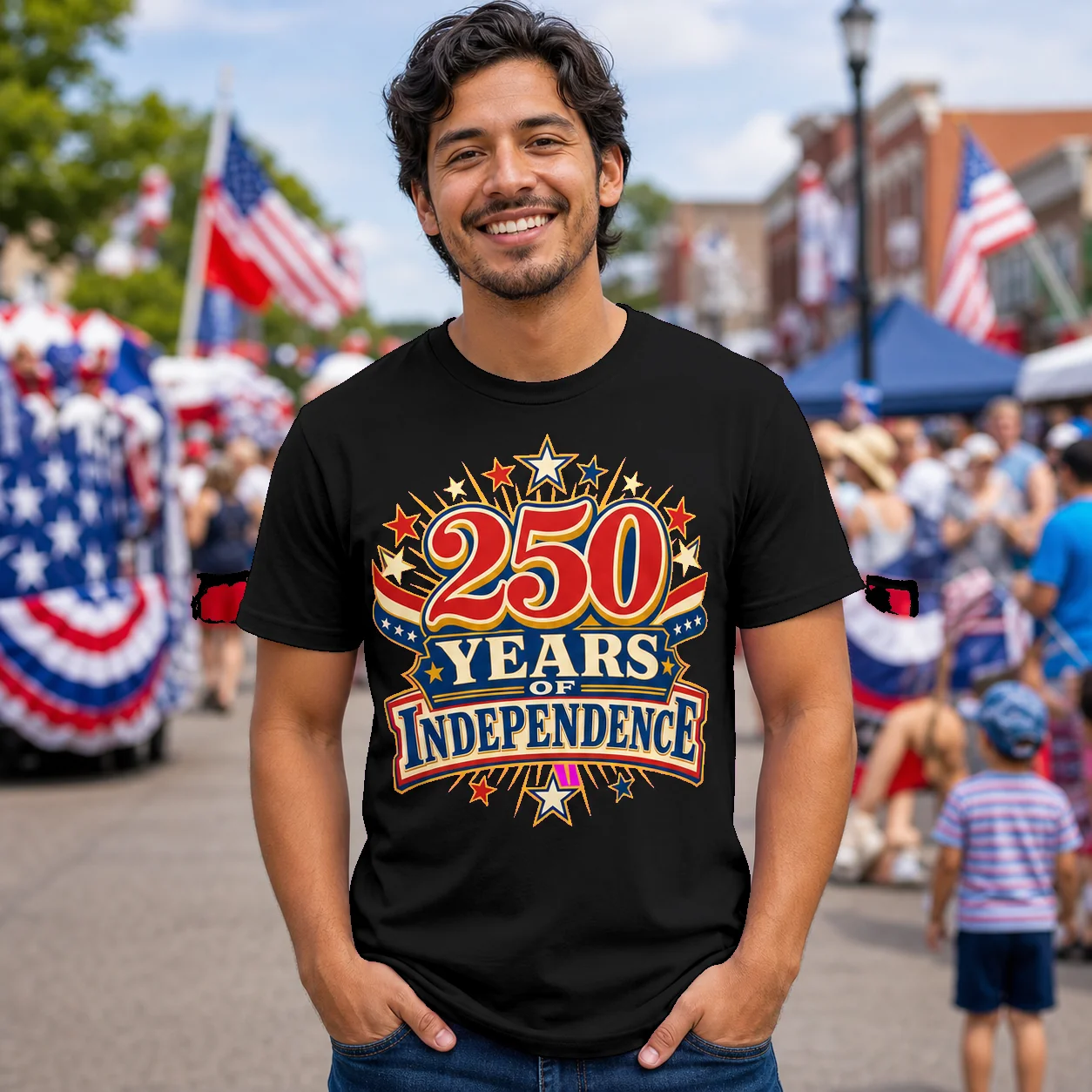 250 Years Independence Retro Style Colorful - Shirt