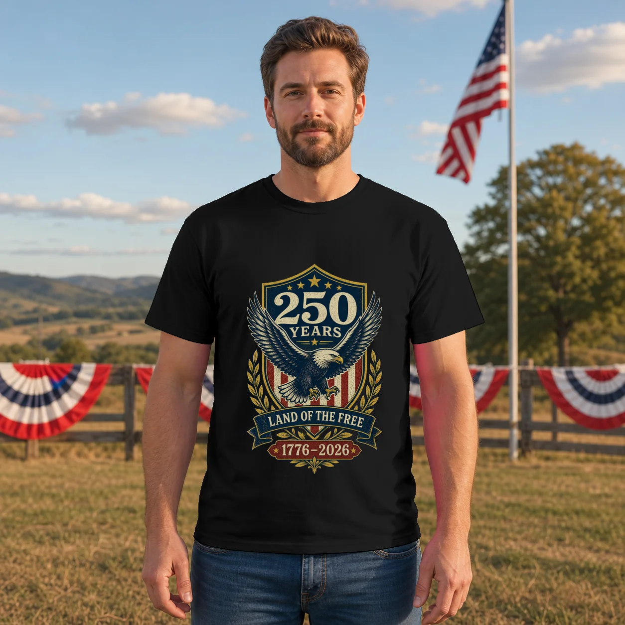 250 Years Land Of The Free - Shirt