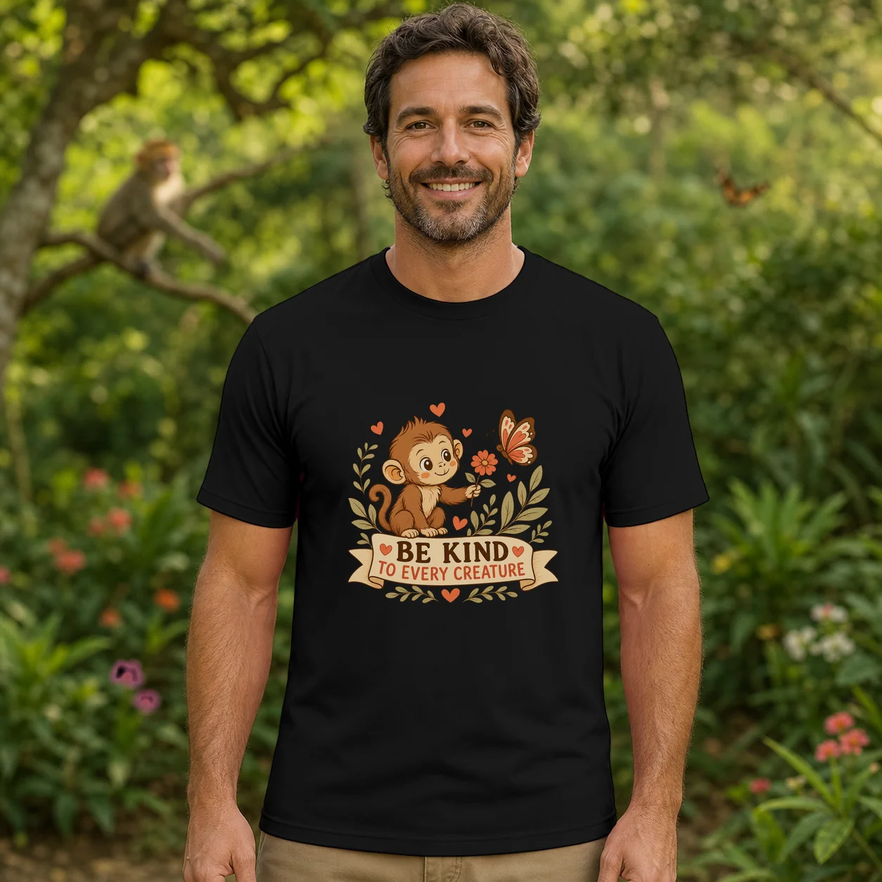 Baby Punch Monkey, Be Kind, Punch The Abandoned Baby Monkey Gift For Animal Lover - Shirt