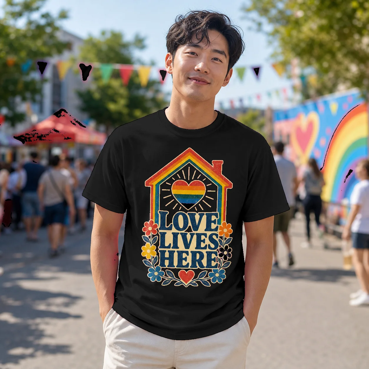 LGBT Love Lives Here T-Shirt