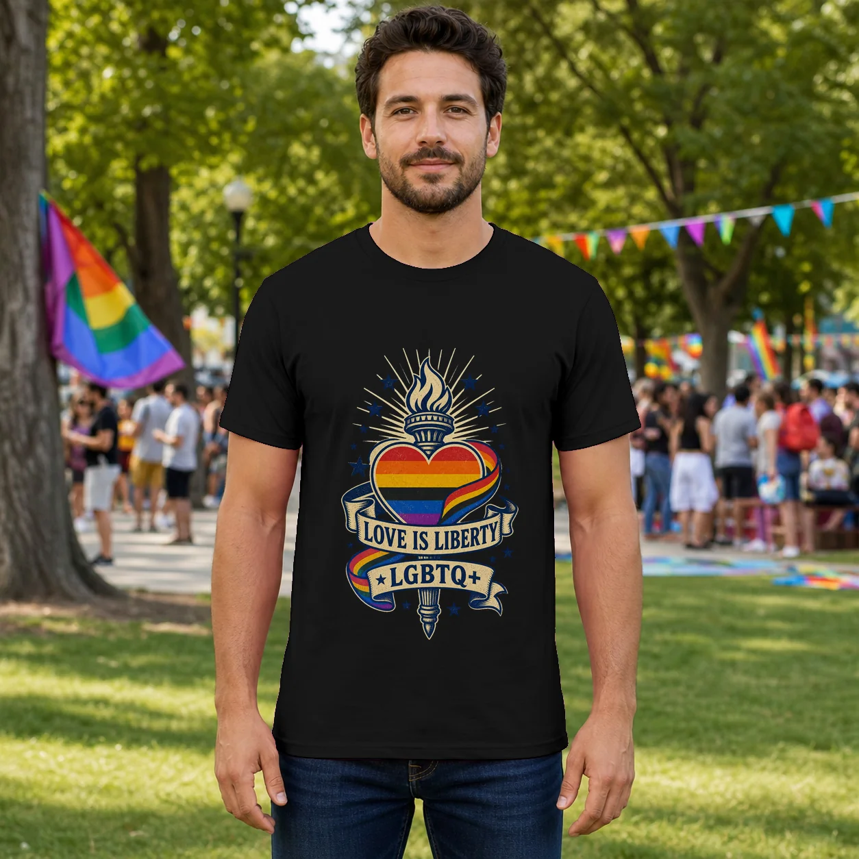 Love Is Liberty Lgbtq+ - Shirt