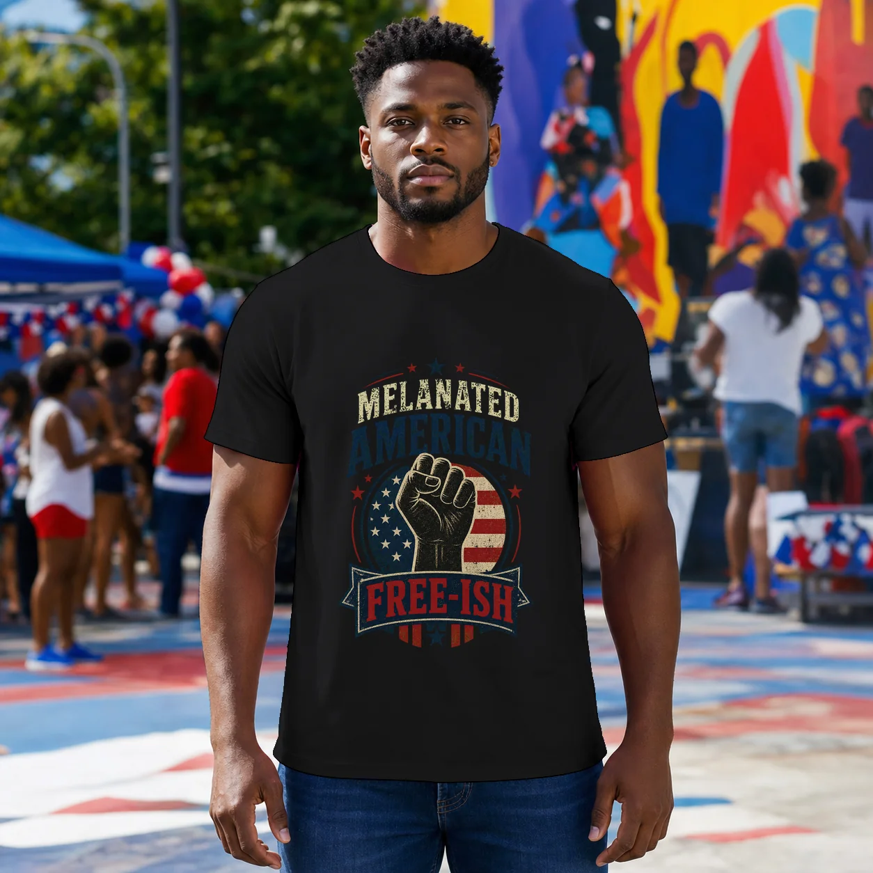 Melanated American Freeish - Shirt