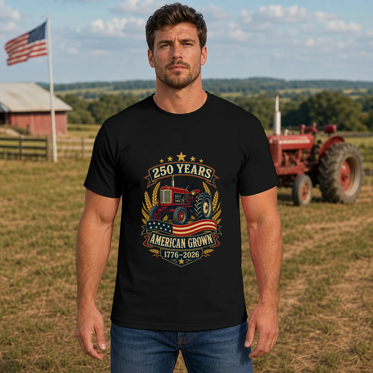 Patriotic Tractor 250 Years - Shirt