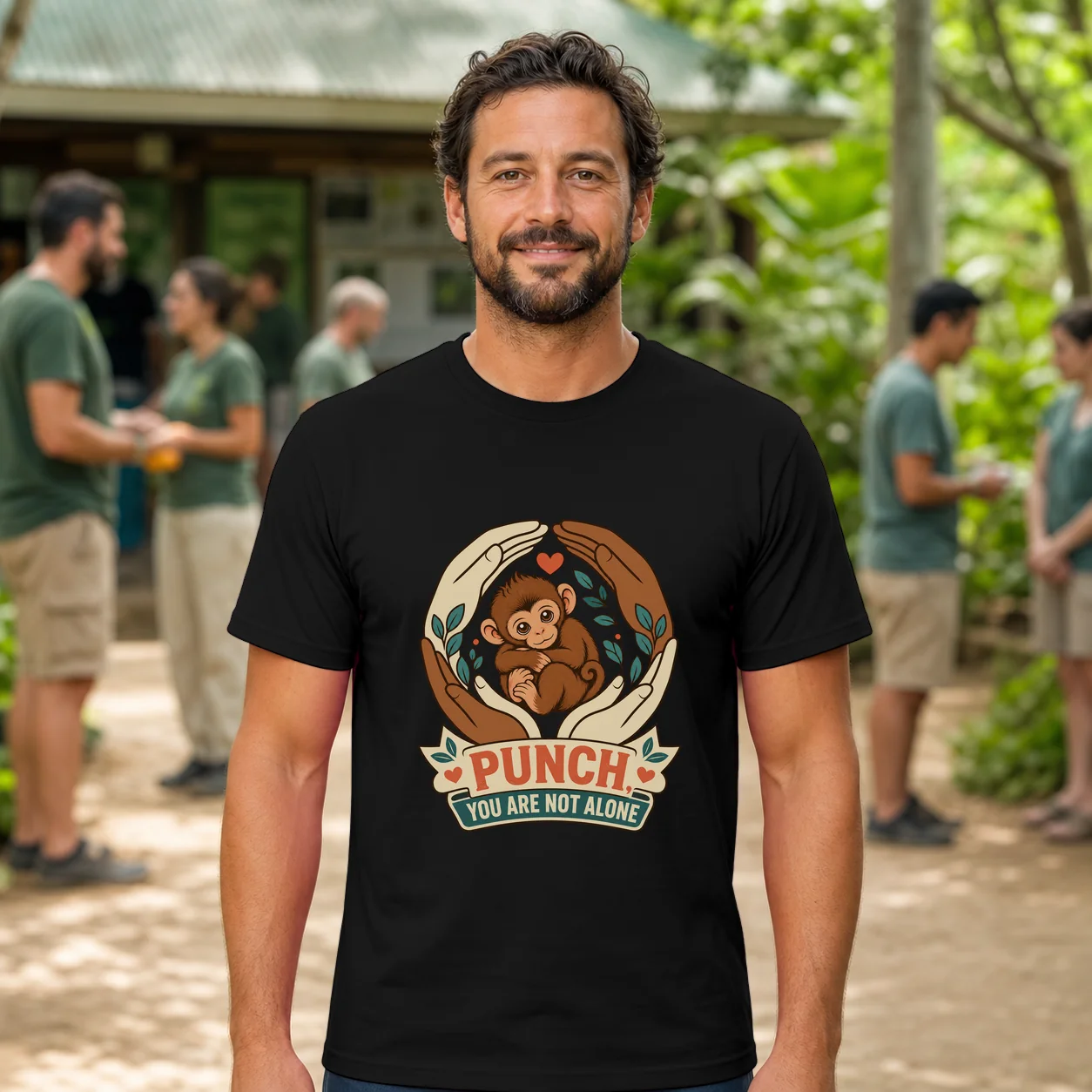 Punch You Are Not Alone - Team Punch, Punch Support, Animal Lovers - Shirt