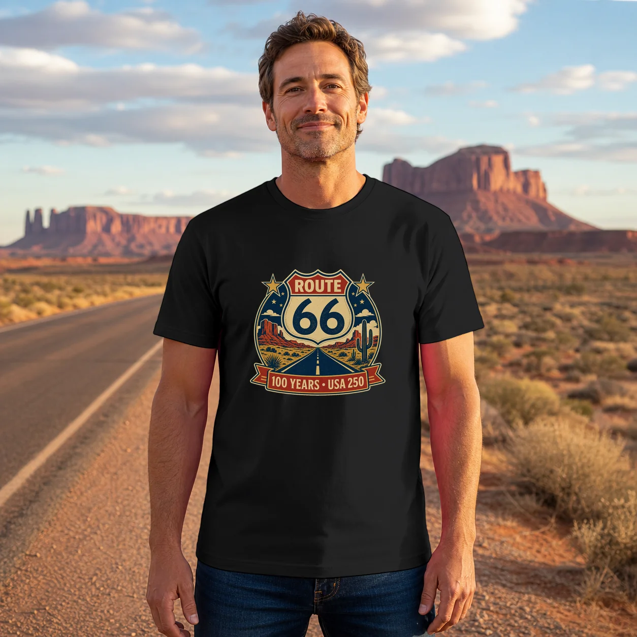 USA 250 Route 66 100 Years - Shirt