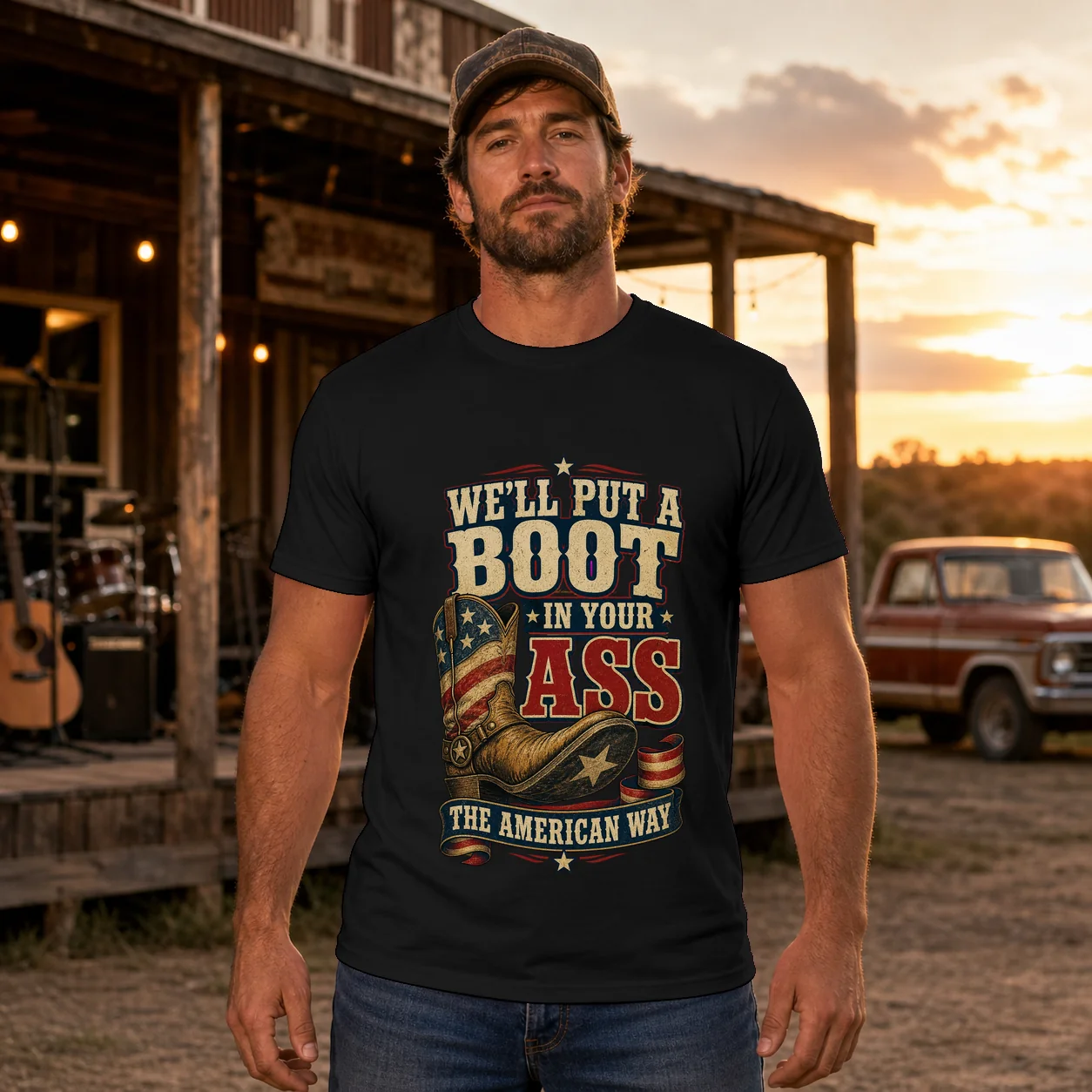 We'll Put A Boot In Your Ass The American Way - Shirt