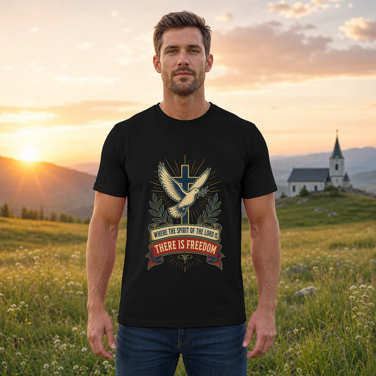Where The Spirit Of The Lord Is, There Is Freedom - T-Shirt