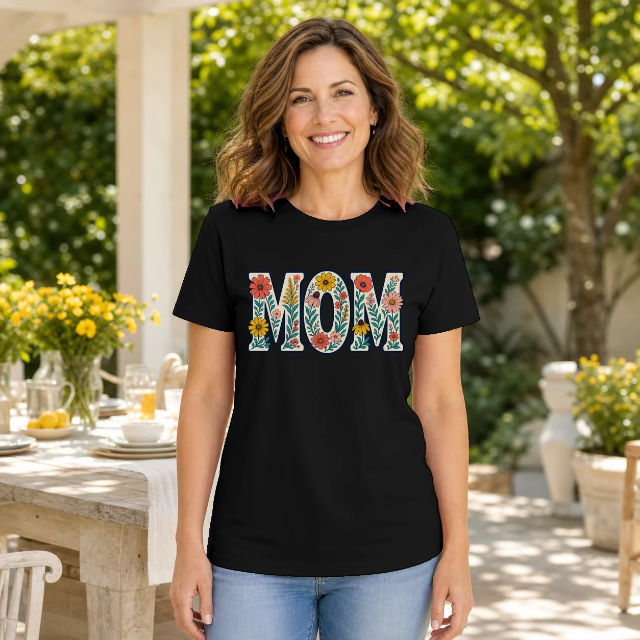 Mom Floral Bloom T-Shirt for Women