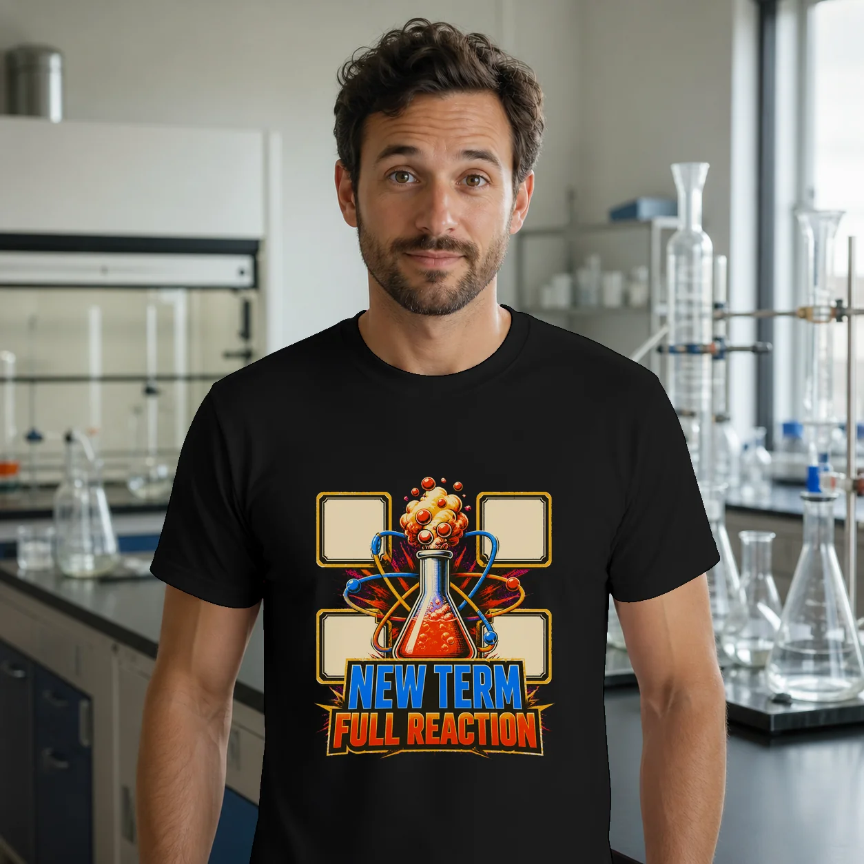 New Term Full Reaction Science Teacher T-Shirt
