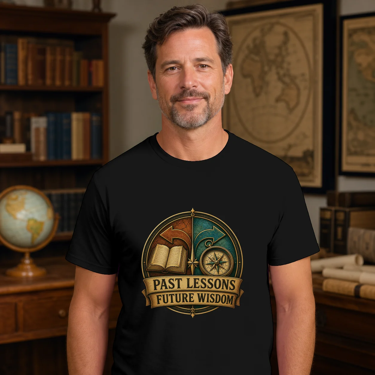 Past Lessons Future Wisdom History Teacher T-Shirt