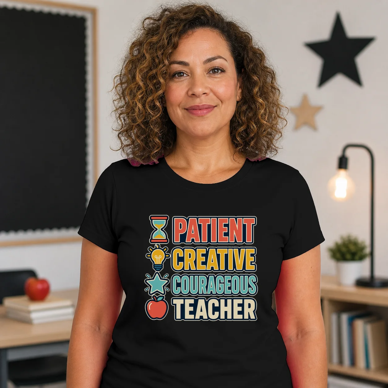 Patient Creative Courageous Teacher T-Shirt
