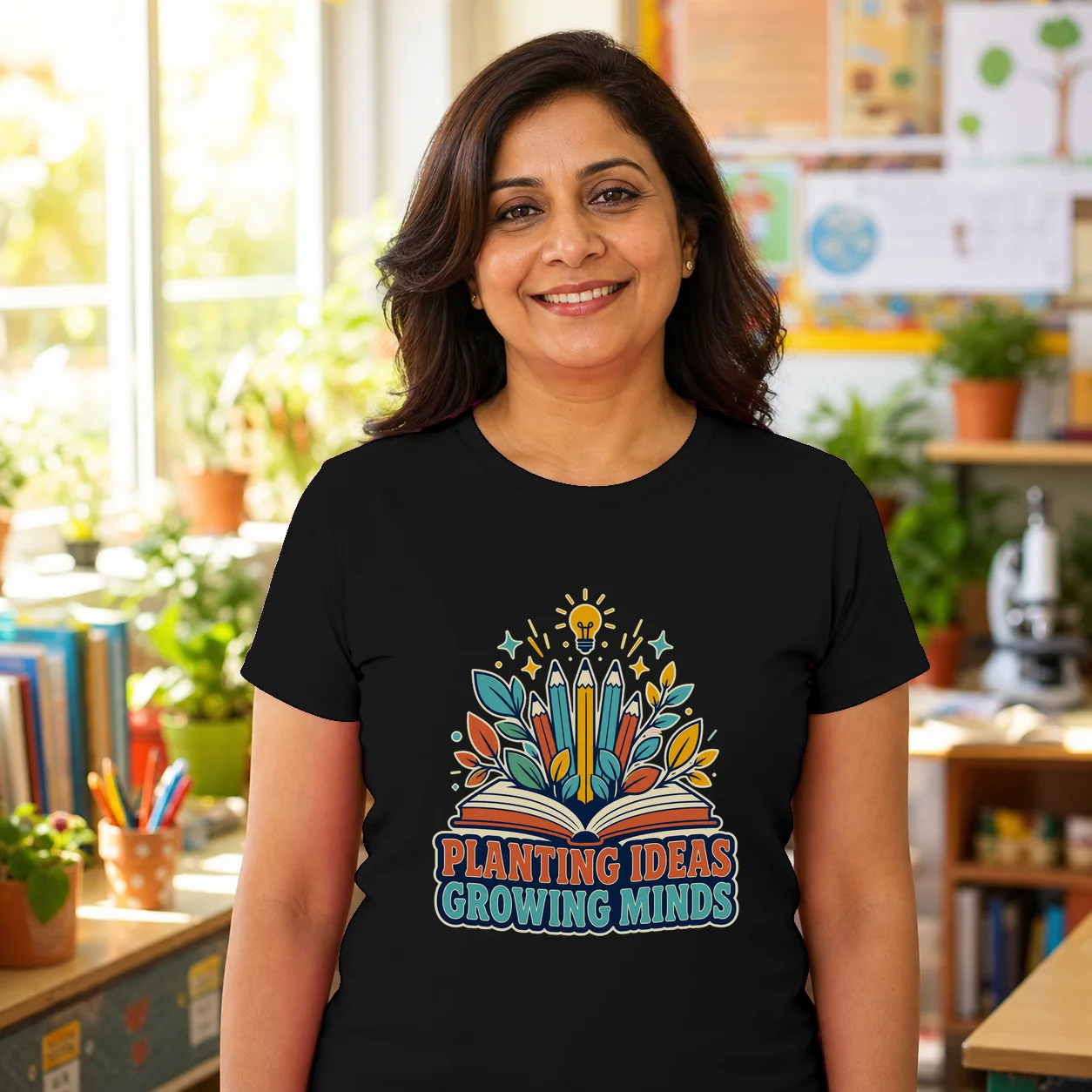 Planting Ideas Growing Minds Teacher T-Shirt