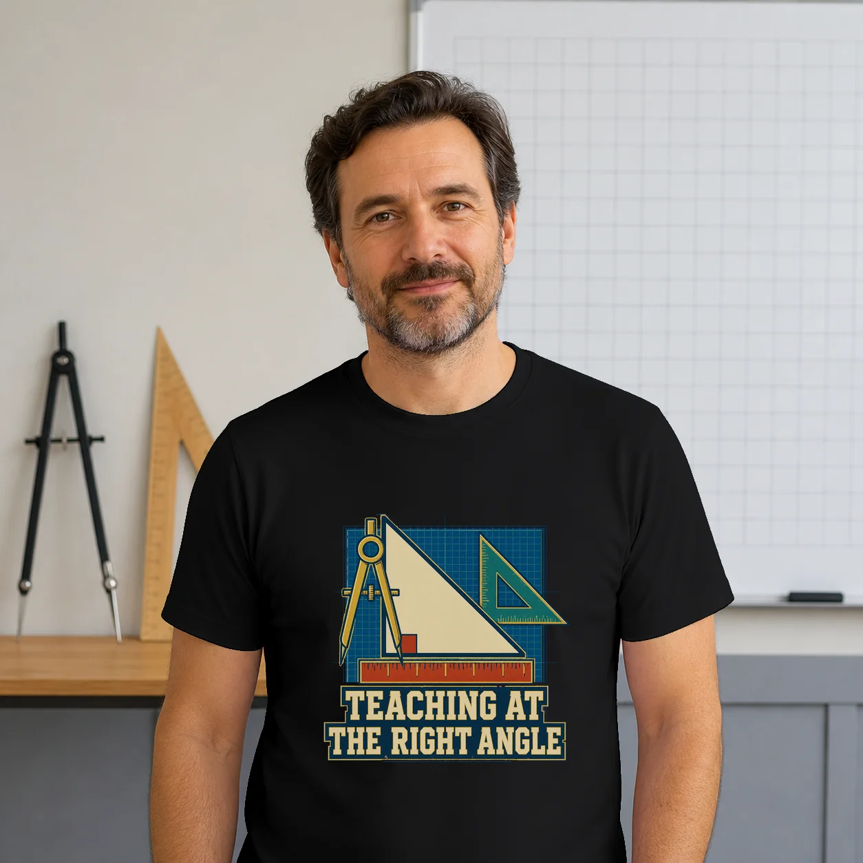 Teaching at the Right Angle Math Teacher T-Shirt